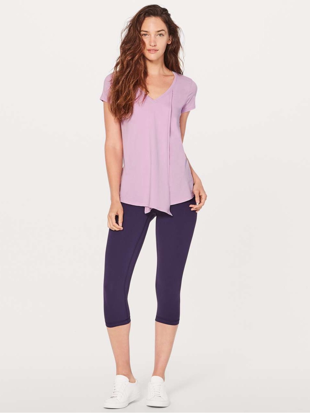 Lululemon "Knot a Problem" Short Sleeve Tee in Rose Quartz, Medium
